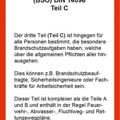 Brandschutzordnung Teil C 2018